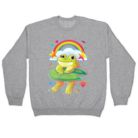 90's Rainbow Frog Crewneck Sweatshirt