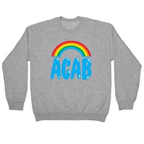 ACAB White Print Crewneck Sweatshirt