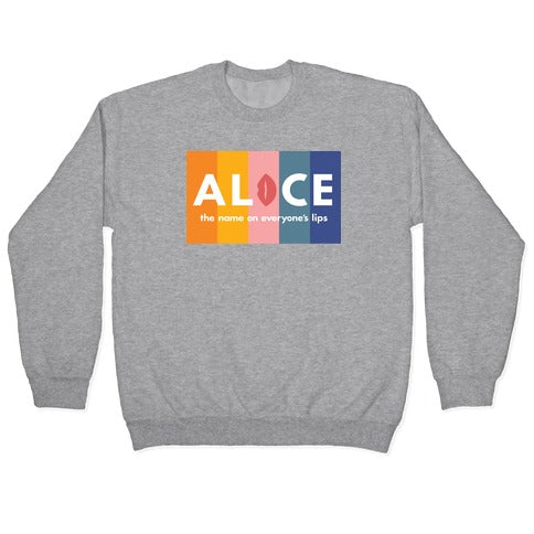 Alice, The Name On Everyone's Lips Crewneck Sweatshirt