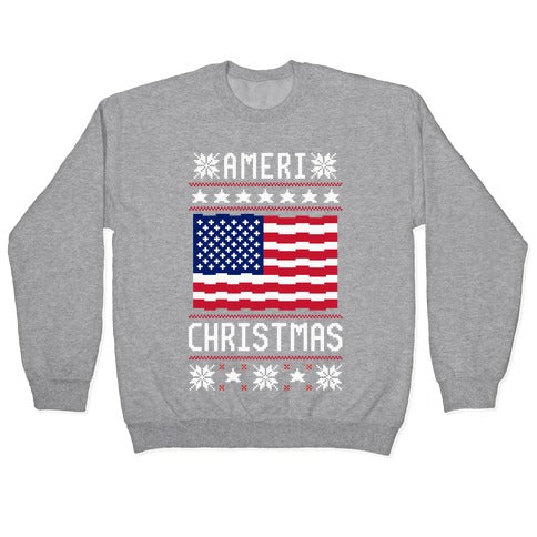 Ameri' Christmas Ugly Sweater Crewneck Sweatshirt