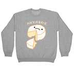 Anxie-brie Anxious Cheese Crewneck Sweatshirt