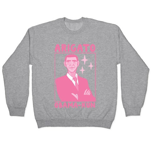 Arigato, Obama-kun Crewneck Sweatshirt