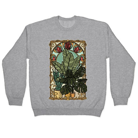 Art Nouveau House Plants Crewneck Sweatshirt