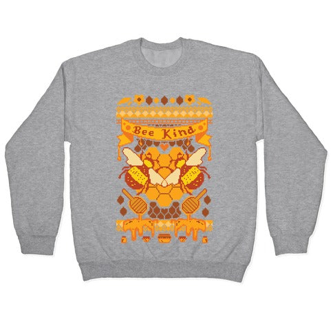 Bee Kind Sweater Pattern Crewneck Sweatshirt