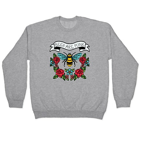 Bees Are Punk Crewneck Sweatshirt