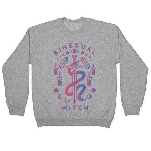 Bihexual Witch Bisexual Pride Colors Crewneck Sweatshirt