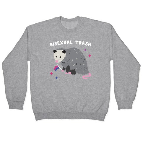 Bisexual Trash Opossum Crewneck Sweatshirt