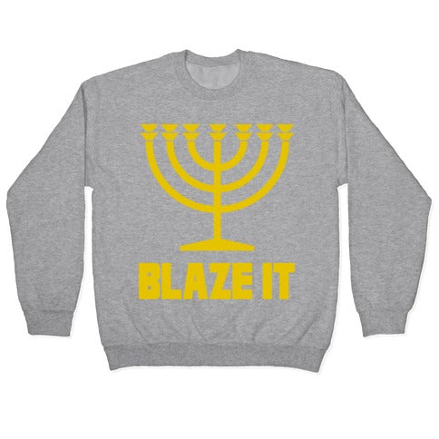 Blaze It Menorah Crewneck Sweatshirt