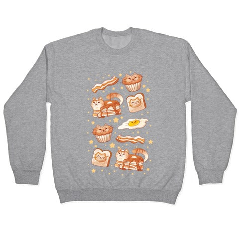 Breakfast Cats Crewneck Sweatshirt