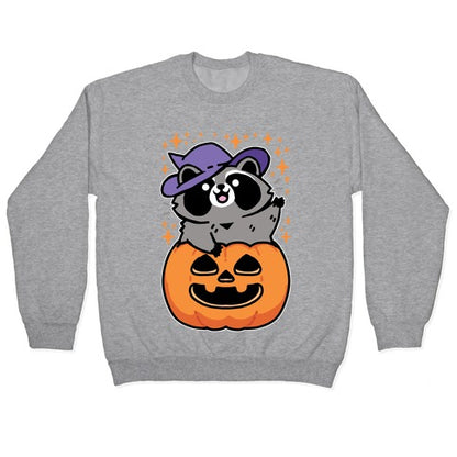 Cute Halloween Raccoon Crewneck Sweatshirt