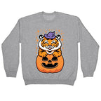 Cute Halloween Tiger Crewneck Sweatshirt