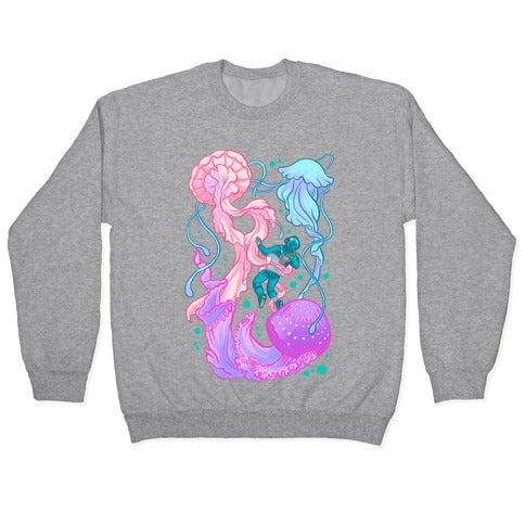 Deep Sea Diver & Jellyfish Crewneck Sweatshirt