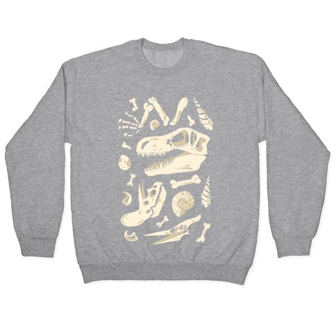Dino Fossils Pattern Crewneck Sweatshirt