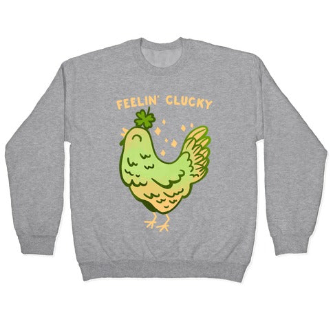 Feelin' Clucky St. Patrick's Day Chicken Crewneck Sweatshirt