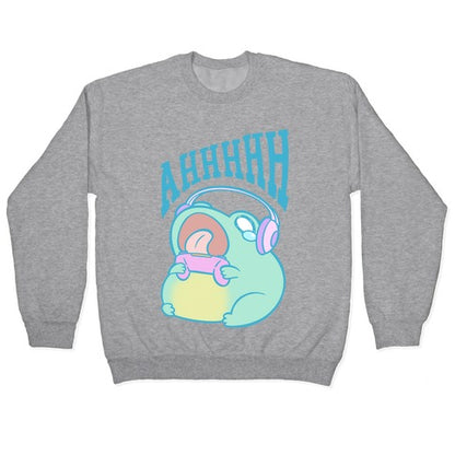 Gamer Frog Scream Crewneck Sweatshirt