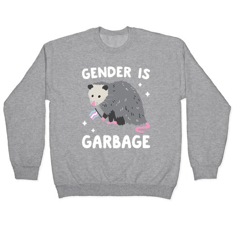 Gender Is Garbage Trans Opossum Crewneck Sweatshirt