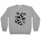 Goth Makeup Pattern Crewneck Sweatshirt