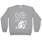 I'm Just a Teenage Dirtbag Baby Emo Raccoon Crewneck Sweatshirt