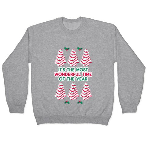 It's the Most Wonderful Time of the Year (Holiday Tree Cake Time) Crewneck Sweatshirt
