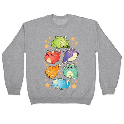 Kawaii Dragons Pattern Crewneck Sweatshirt