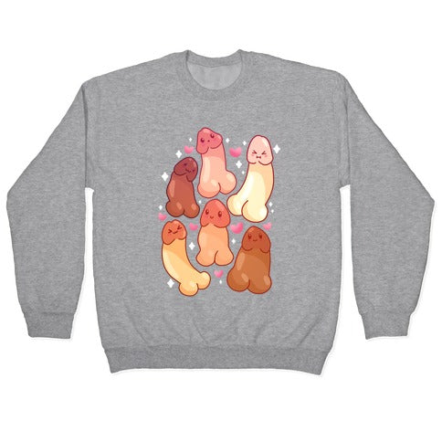 Kawaii Penises Pattern Crewneck Sweatshirt