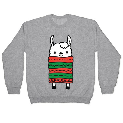 Long Llama Scarf Crewneck Sweatshirt