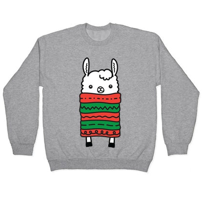 Long Llama Scarf Crewneck Sweatshirt