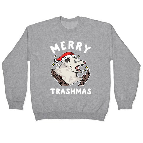 Merry Trashmas Opossum Crewneck Sweatshirt