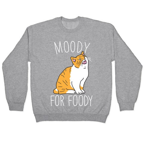 Moody For Foody Cat Crewneck Sweatshirt