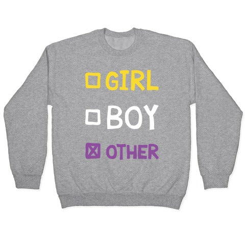 Non-Binary Gender Checklist Crewneck Sweatshirt