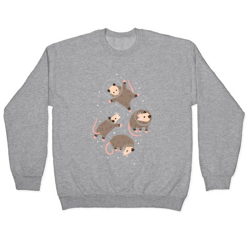 Opossums In Space Crewneck Sweatshirt