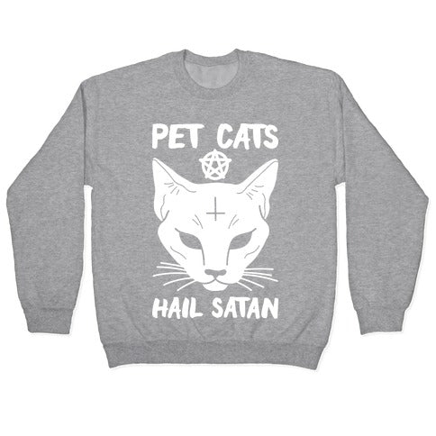 Pet Cats Hail Satan Sphynx Crewneck Sweatshirt