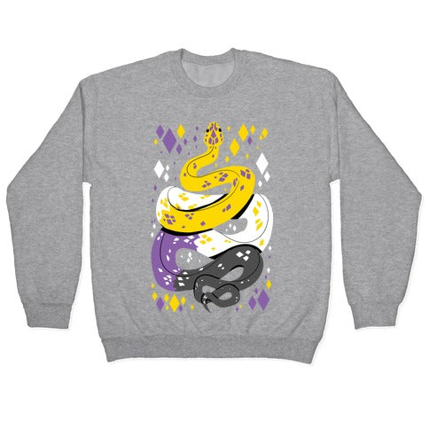 Pride Snakes: Non-binary Crewneck Sweatshirt