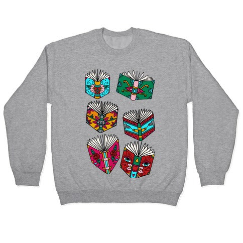 Punk Book Tattoo Pattern Crewneck Sweatshirt