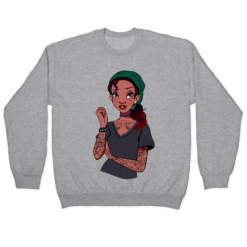 Punk Princess Tiana Parody Crewneck Sweatshirt