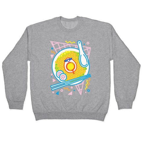 Rad-men (Rad Ramen) White Print Crewneck Sweatshirt