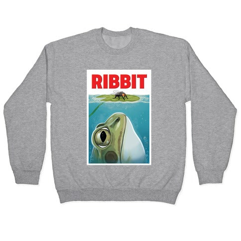 Ribbit Jaws Parody Crewneck Sweatshirt