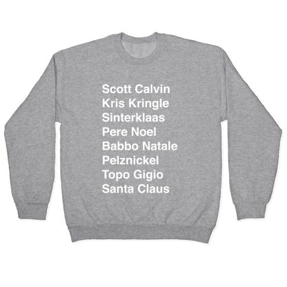 Santa List (White Ink) Crewneck Sweatshirt
