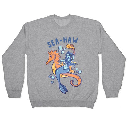 Sea-Haw Cowgirl Mermaid Crewneck Sweatshirt