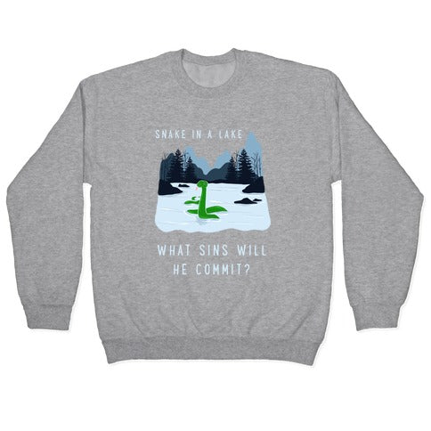 Snake In a Lake Crewneck Sweatshirt