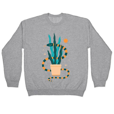Snake in a Snake Plant Crewneck Sweatshirt