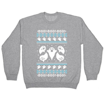 Spooky Ghosts Ugly Sweater Crewneck Sweatshirt