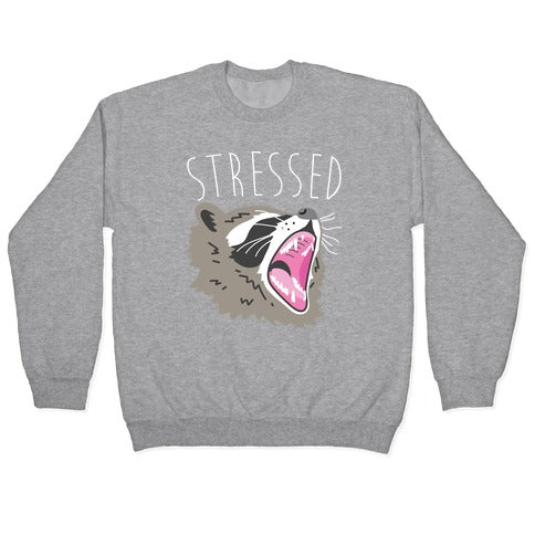 Stressed Raccoon Crewneck Sweatshirt