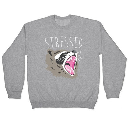 Stressed Raccoon Crewneck Sweatshirt