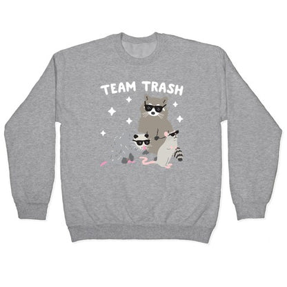 Team Trash Opossum Raccoon Rat Crewneck Sweatshirt