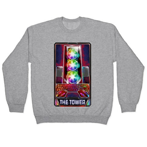 The Gaming Tower Tarot Card Crewneck Sweatshirt