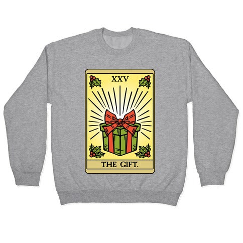 The Gift Tarot Card Holiday Gift Tags Crewneck Sweatshirt