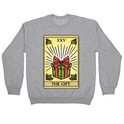 The Gift Tarot Card Holiday Gift Tags Crewneck Sweatshirt