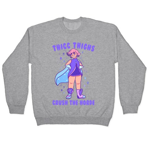 Thicc Thighs Crush The Horde Crewneck Sweatshirt