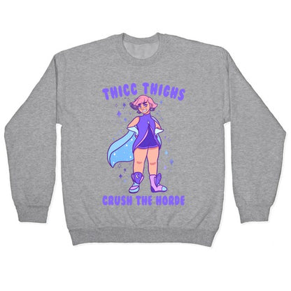 Thicc Thighs Crush The Horde Crewneck Sweatshirt